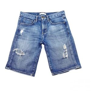 Banana Republic Distressed Boyfriend Shorts Medium Wash Womens 25